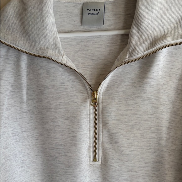 Varley Larson Ivory Marl Half-Zip Sweater - Picture 10 of 16